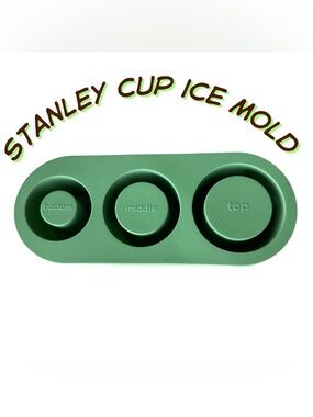 Stanley Cup Ice Mold Green Silicone 3-Tier Tray